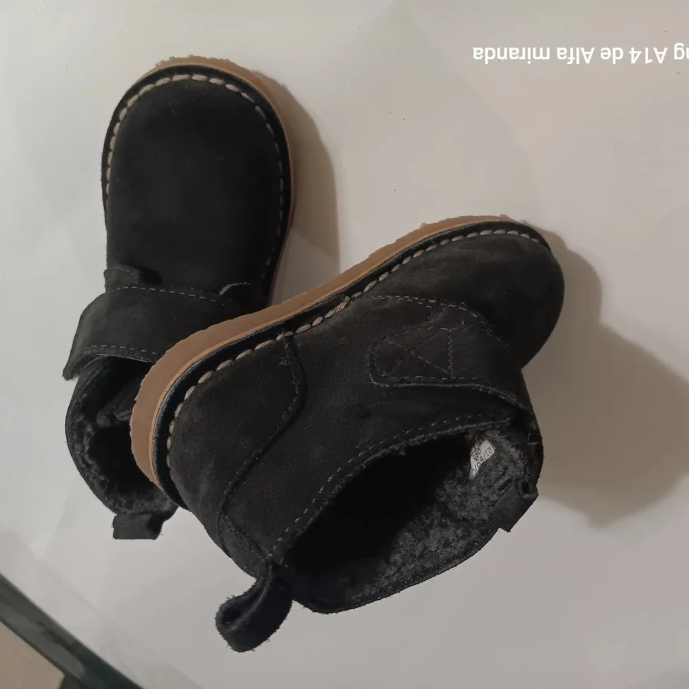 Kids Black Suede Shoes